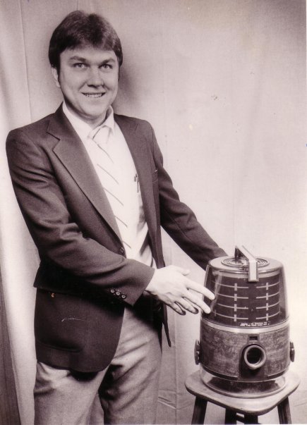 Tim with one of his Rainbow machines that he sold. He owned a Rainbow business in the 80's.